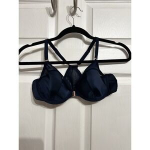 Soma Sensual Front-Close Demi Bra 36C Lingerie Intimates Nightfall Navy Blue